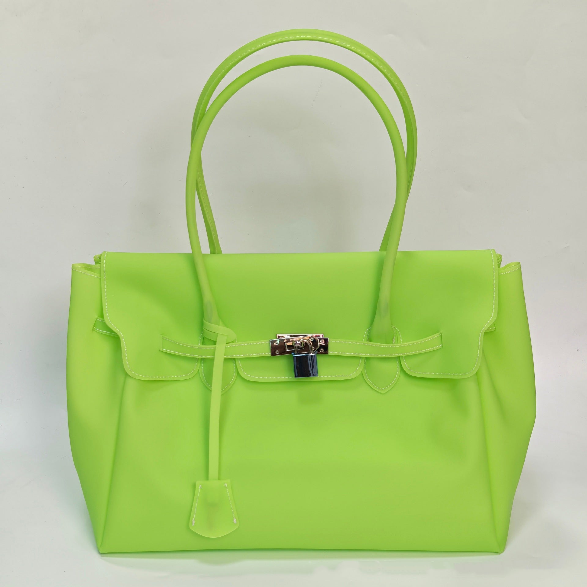 Jellyfirkin New Summer Style Kiiikiii Jelly Tote Shoulder Bag Large Capacity Underarm Bag