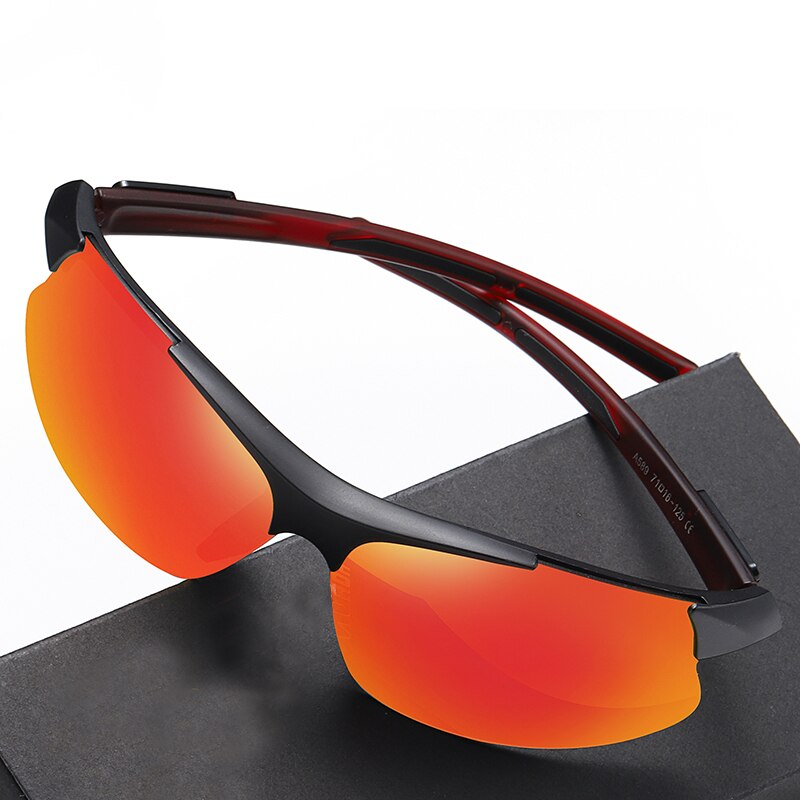 Lunettes de soleil sport polarisées vertes homme monture noire souple conduite carrées décoloration lunettes de soleil femme masque