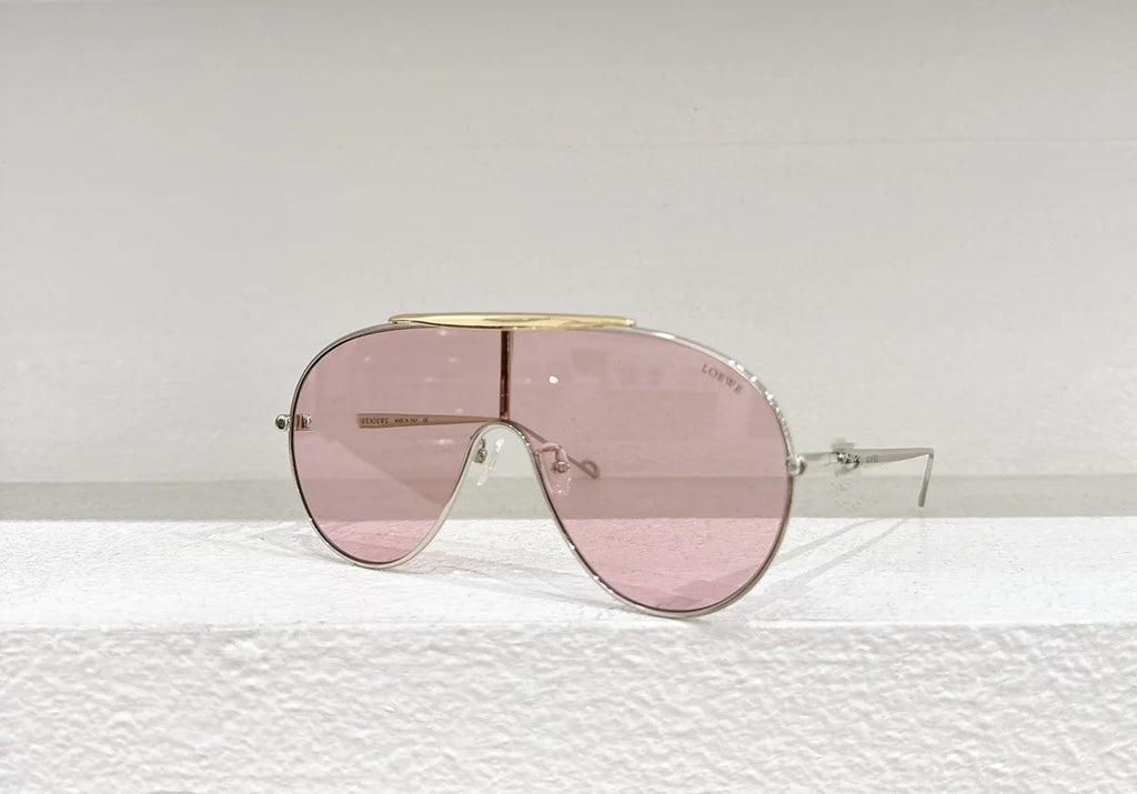 Metal wind goggles and sunglasses