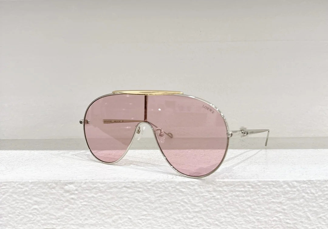 Metal wind goggles and sunglasses