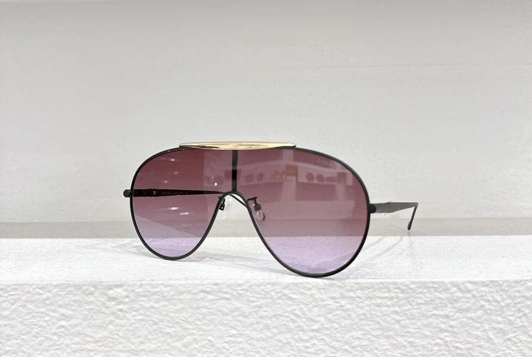 Metal wind goggles and sunglasses