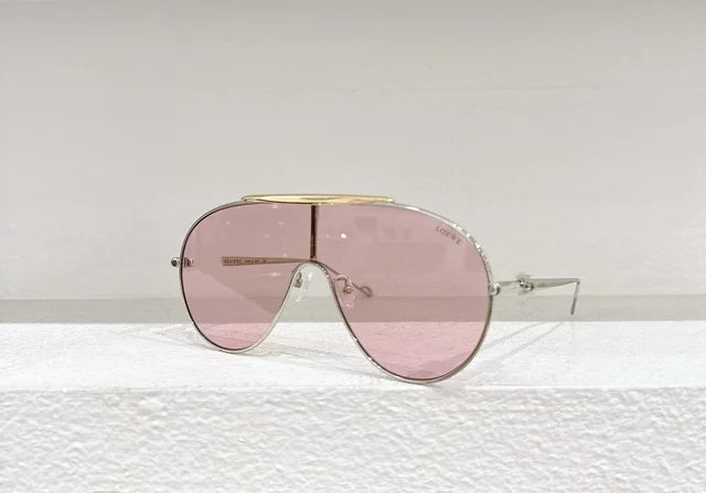 Metal wind goggles and sunglasses