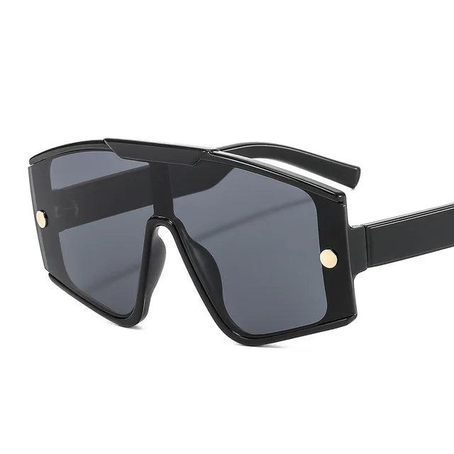 Fashion Female Square Sunglasses For Women  Siamese Oversized Frame Vintage Shades Sun Glasses Luxury