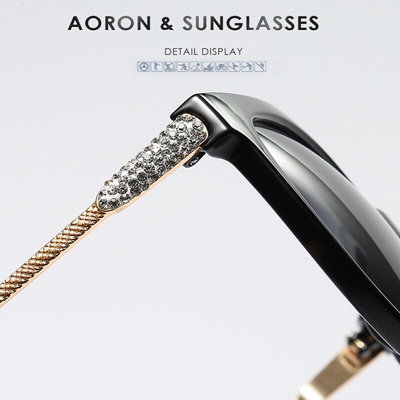 Luxury Polarized Sunglasses Women Metal Temples Sunglasses Gradient Lens Sun Glasses Women  Luxury Brand