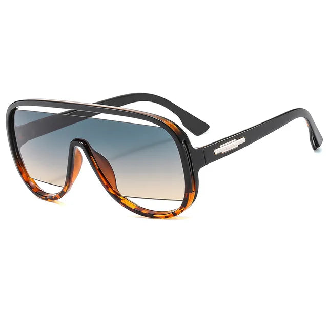New Fashion Retro One Piece Sunglasses For Women Men  Sun Glasses Gradient Shades