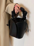 Sac seau en cuir PU avec cordon de serrage