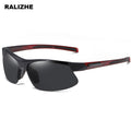 Lunettes de soleil sport polarisées vertes homme monture noire souple conduite carrées décoloration lunettes de soleil femme masque