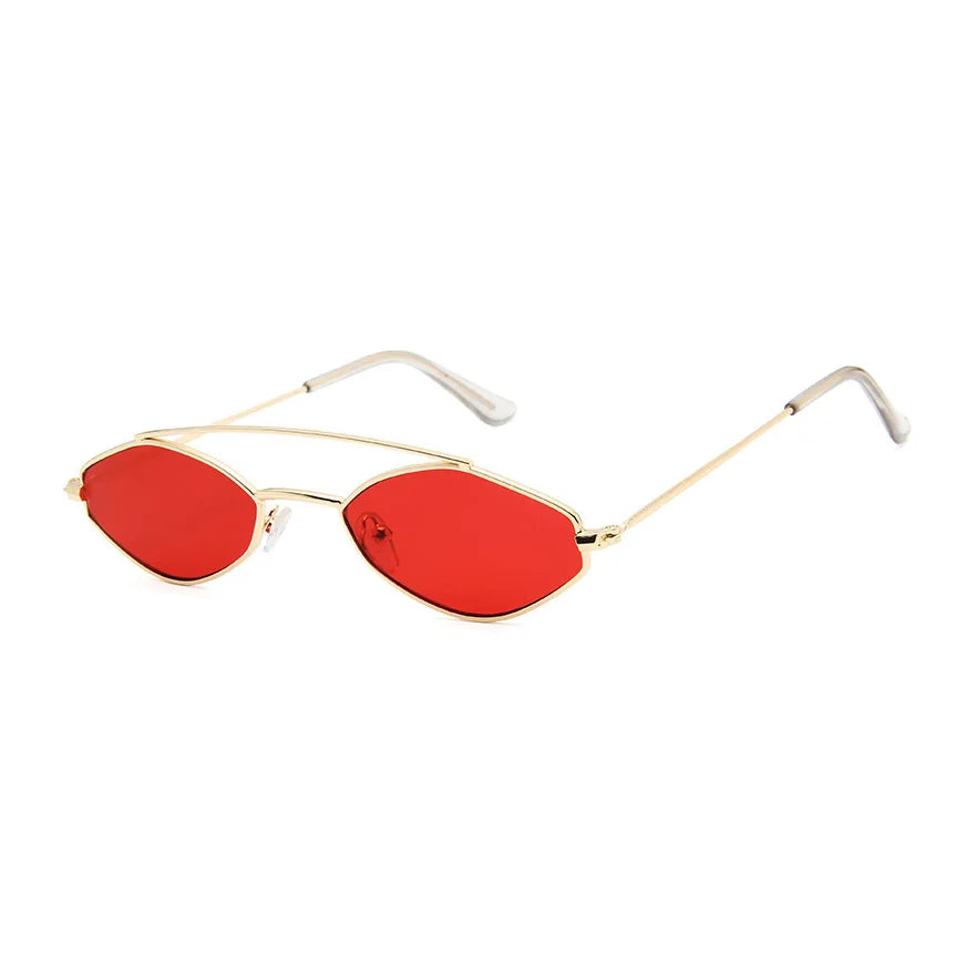 ShoneMes Lunettes de soleil à double pont pour hommes, petite monture métallique, lunettes de soleil pour femmes au design vintage Lentes De Sol