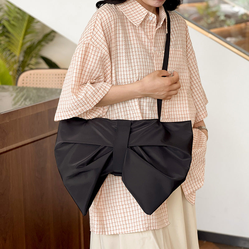 Bow tote bag large capacity crossbody bag
