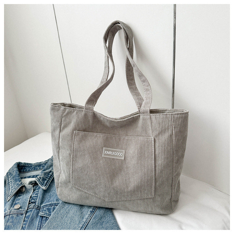 Corduroy shoulder crossbody bag