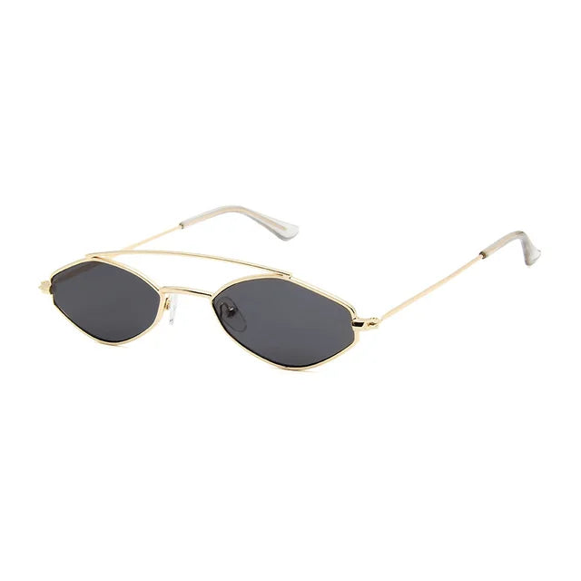 ShoneMes Lunettes de soleil à double pont pour hommes, petite monture métallique, lunettes de soleil pour femmes au design vintage Lentes De Sol