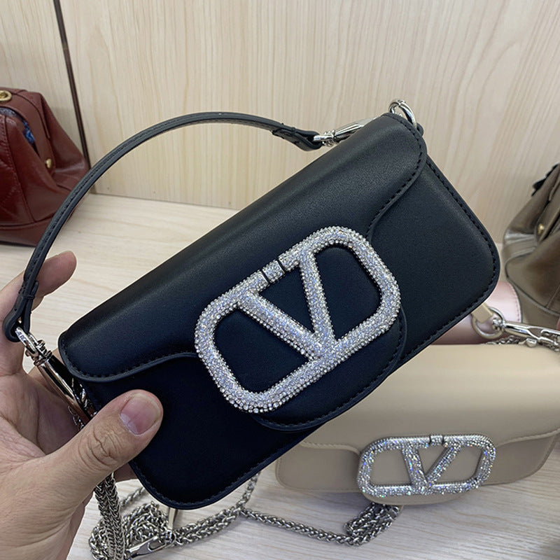 Studded Elegant Mini Crossbody Bag Women's Genuine Leather Shoulder Bag for Commute and Hand Carry
