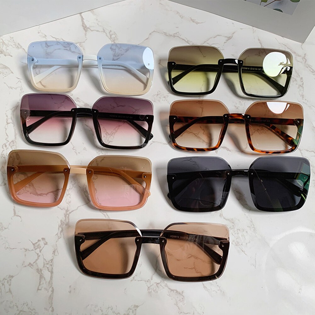 Gradient Square Sunglasses Women Vintage Oversized Sun Glasses Men Brand Designer Trend Colored Glasses Outdoor UV400
