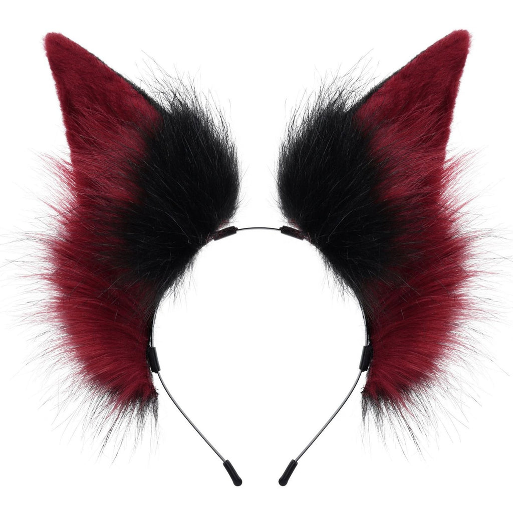 Fuzzy Cat Girl Animal Ears Headband, Cat Ears Cosplay Halloween Party Fox Ears Hair Accessory