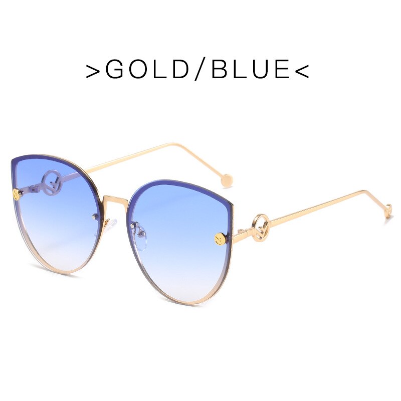 Classic Cat Eye Sunglasses New Fashion Shades Sun Glasses For Women Retro Metal Feminine Glasses