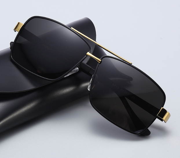 Brand Sun Glasses For Driving A Car Sunglasses Polarized Men Square Metal Anti Ray Reflection Shades For Male UV400