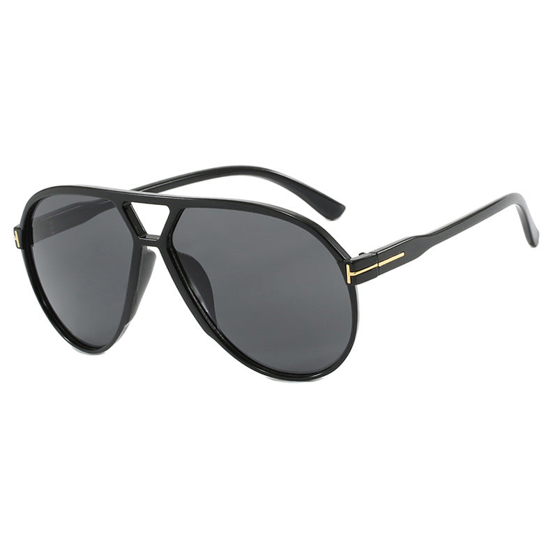 Letter T Double Beam Large Frame Toad Mirror New Retro Sunglasses Pilot Sunglasses Sunglasses Sunglasses