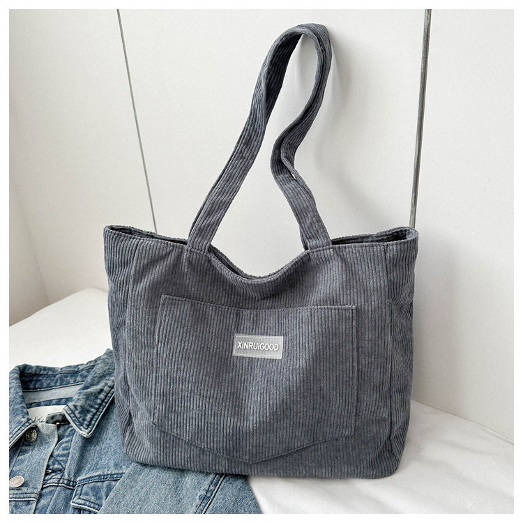 Corduroy shoulder crossbody bag