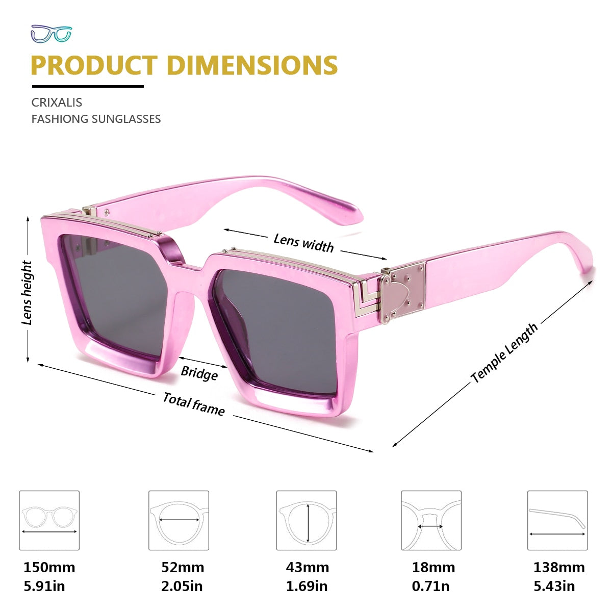 CRIXALIS Fashion Steampunk Sunglasses Women 21 Colors Luxury Brand Square Anti-glare Driving Sun Glasses For Men