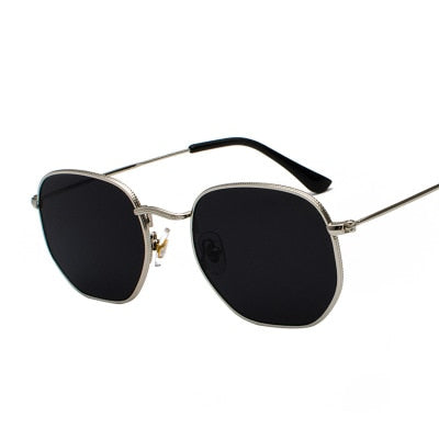 Hommes Lunettes de soleil NOUVEAU Femmes Monture métallique Pêche Lunettes de soleil dorées Lentilles de lunettes lentes de sol hombre okulary UV400