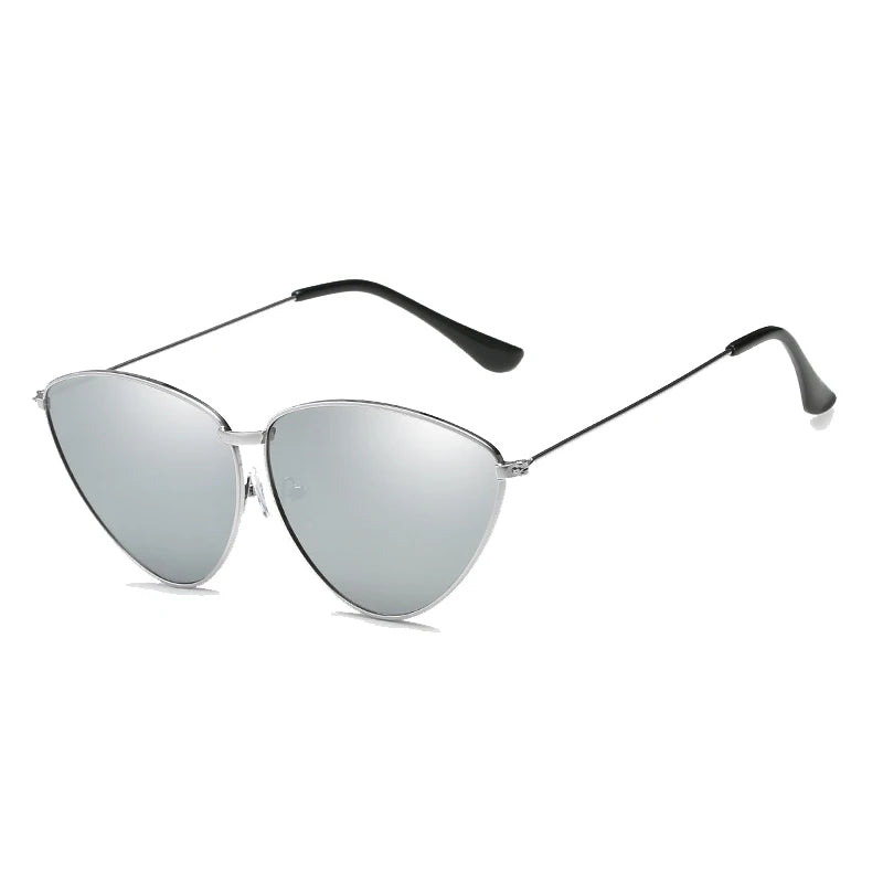 Retro Ocean Color Cat Eye Triangle Sunglasses for Women New  Trend Colorful Vintage Sun Glasses Female Sbades