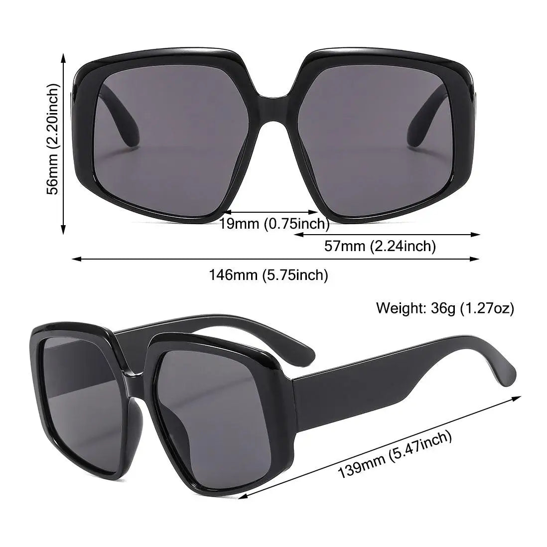 Oversized Square Brand Sunglasses Women Vintage Big Frame Women Sun Glasses Fashion Cycling Goggle Shades