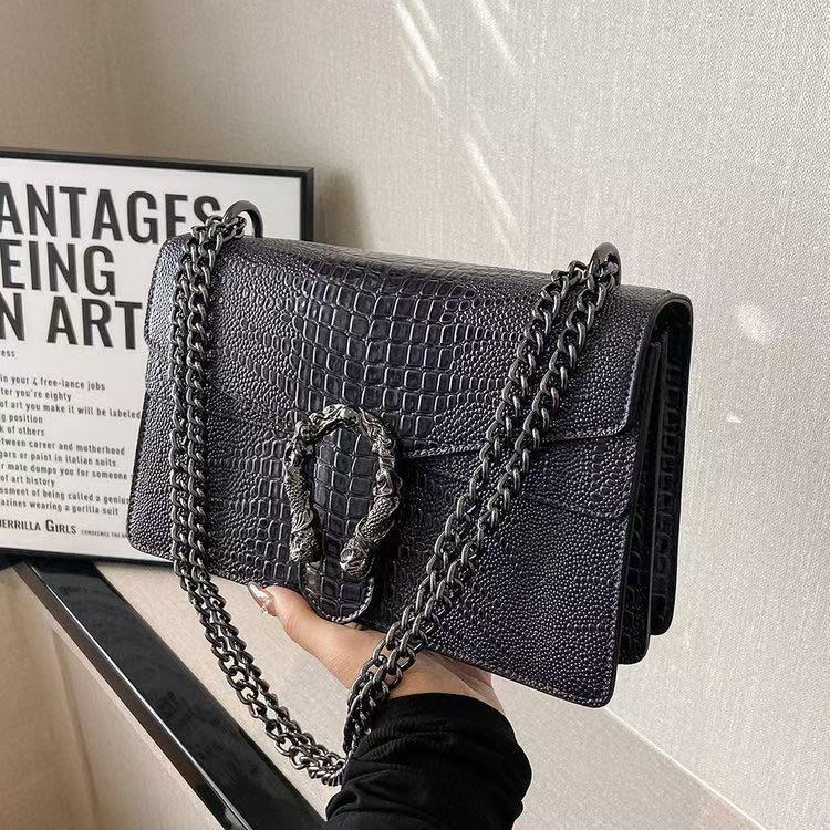 Classic small boxy chain bag with a vintage, affordable-luxury feel; a sophisticated "Dionysus-style" bag suitable for commuting, worn over the shoulder or crossbody.