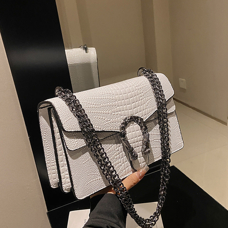 Classic small boxy chain bag with a vintage, affordable-luxury feel; a sophisticated "Dionysus-style" bag suitable for commuting, worn over the shoulder or crossbody.