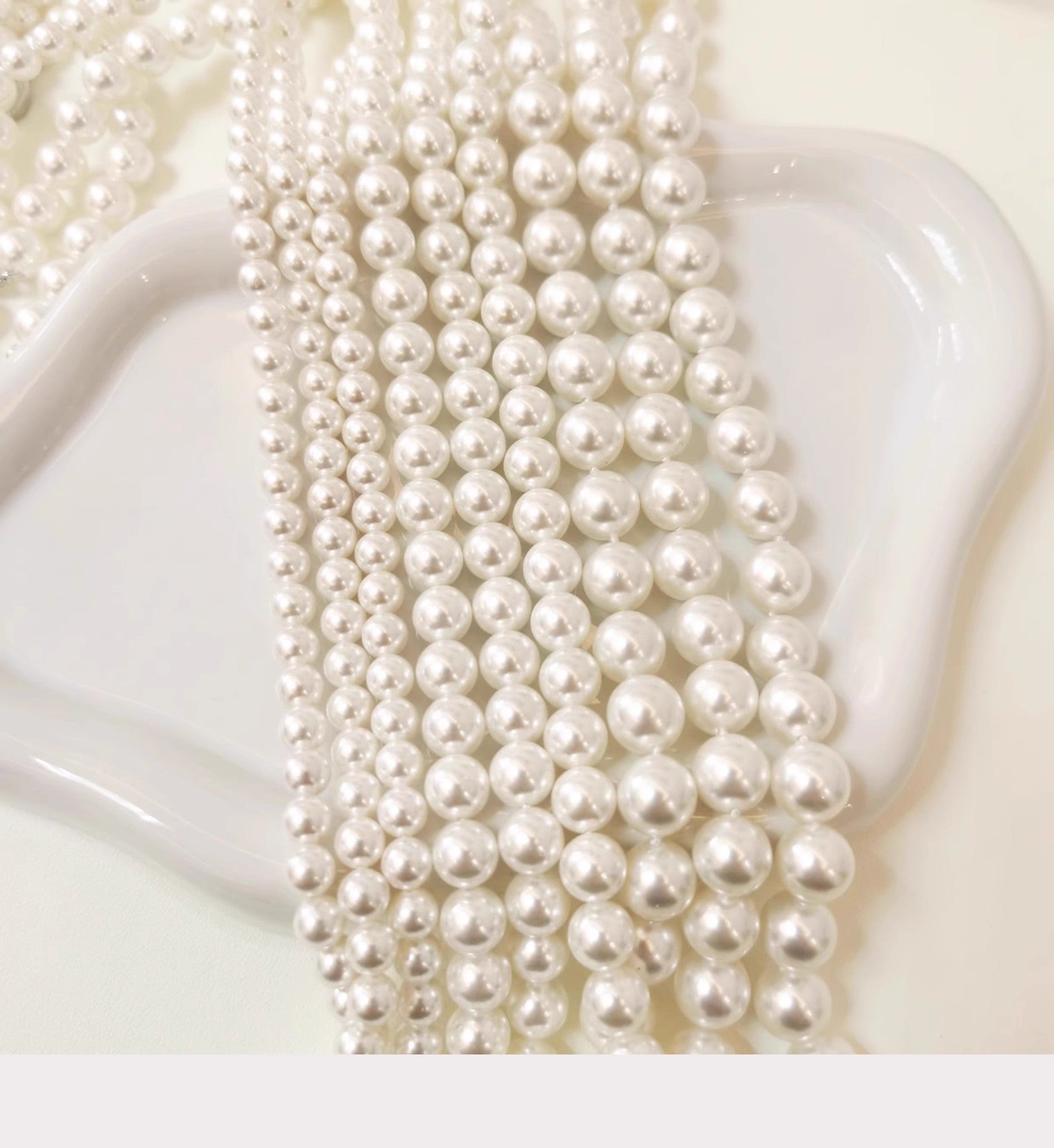 Genuine Australian luxurious hith quality Mother of Pearl Beaded Necklace 45cm, 925 Sterling Silver Lobster Clasp, Round High Luster Shell Pearl Choker Necklace for Women, Classic Elegant Wedding Daily Jewelry Gift, Available in 6mm/8mm/10mm/12mm Sizes