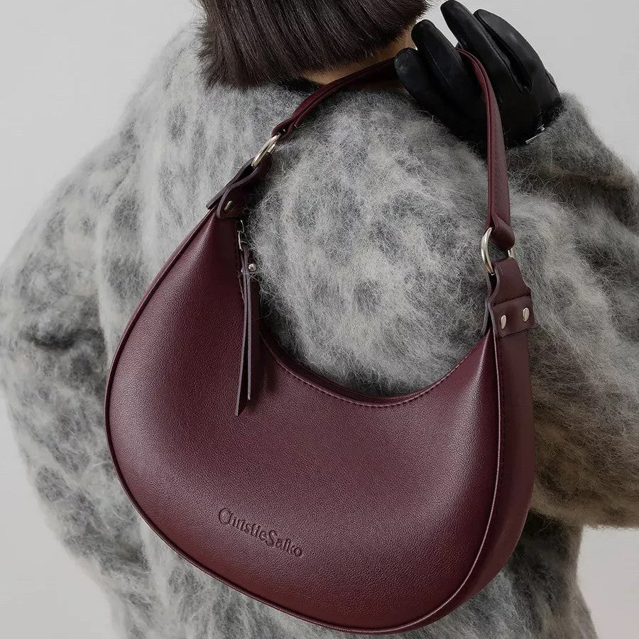 Trendy Women's Half-Moon Crossbody & Handheld Bag – Stylish, Affordable Luxury, Premium Feel, Portable Shoulder Bag