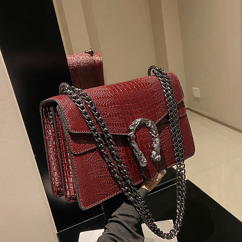 Classic small boxy chain bag with a vintage, affordable-luxury feel; a sophisticated "Dionysus-style" bag suitable for commuting, worn over the shoulder or crossbody.