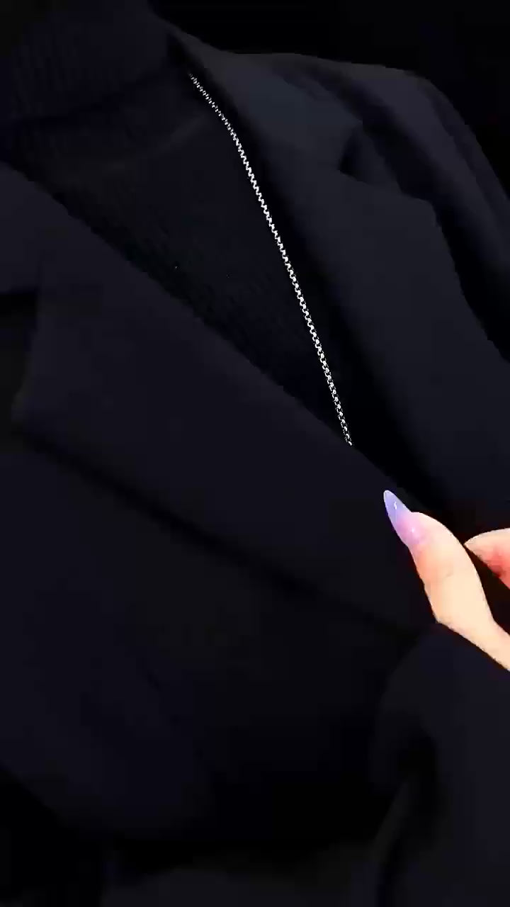 Collier long pour femme en métal, avec pendentif vintage ajouré en forme de goutte, saphir et cristal, et chaîne strass.