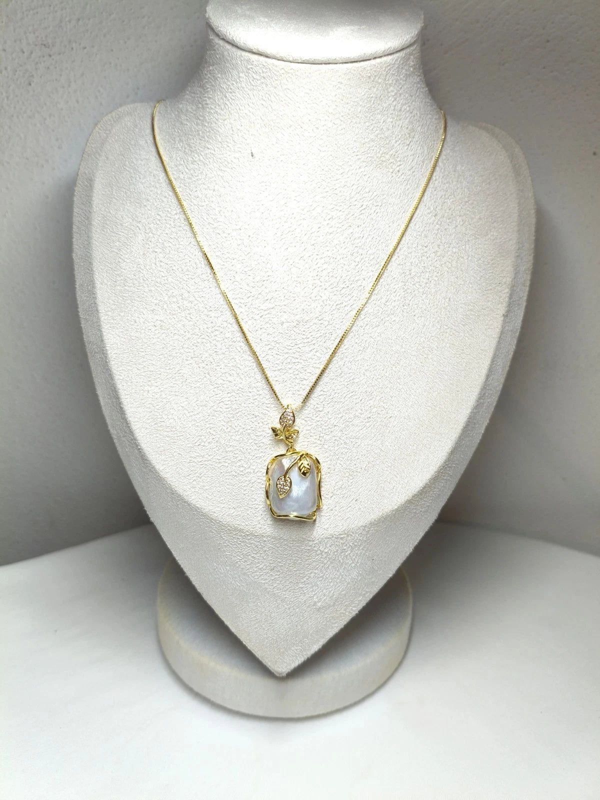 3-Piece Natural Baroque Pearl Jewelry Set, 18K Gold Plated, French Style
