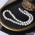 8-9mm Natural Baroque Freshwater Pearl Necklace, White Irregular Pearl Choker with Lobster Clasp for Women Wedding Daily Jewelry