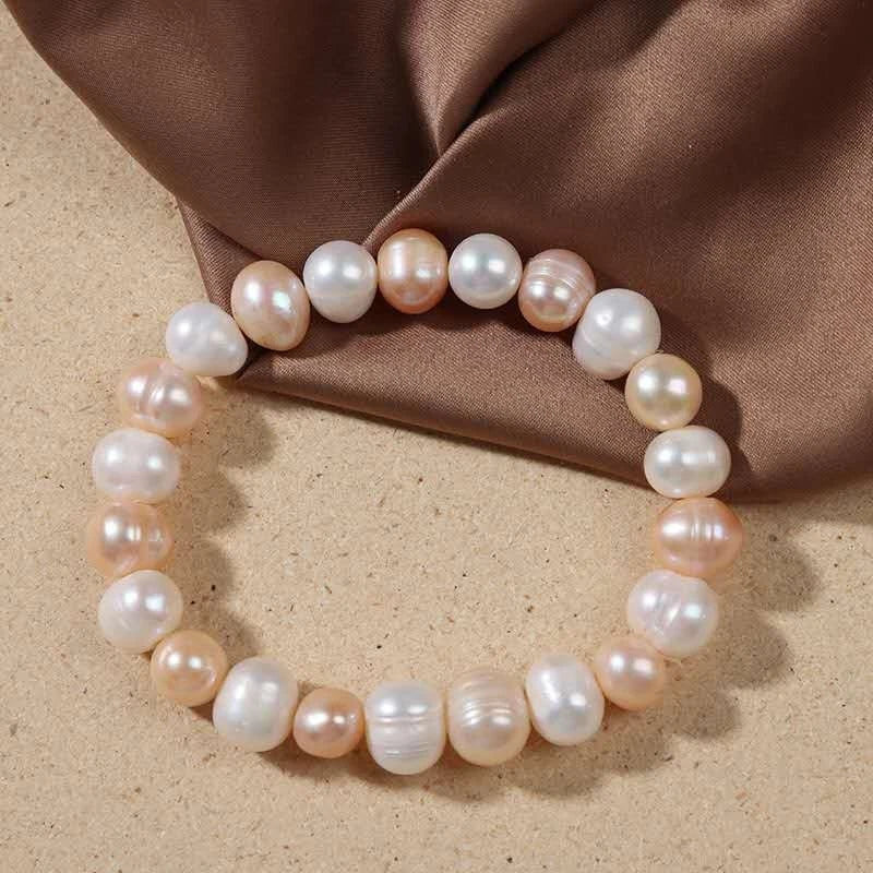 9mm Natural Freshwater Pearl Stretch Bracelet