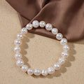 Pulsera elástica de perlas cultivadas de agua dulce de 9 mm