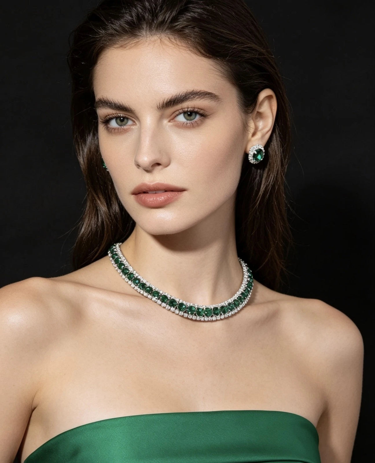 AAA Zirconia Necklace and Earring Set