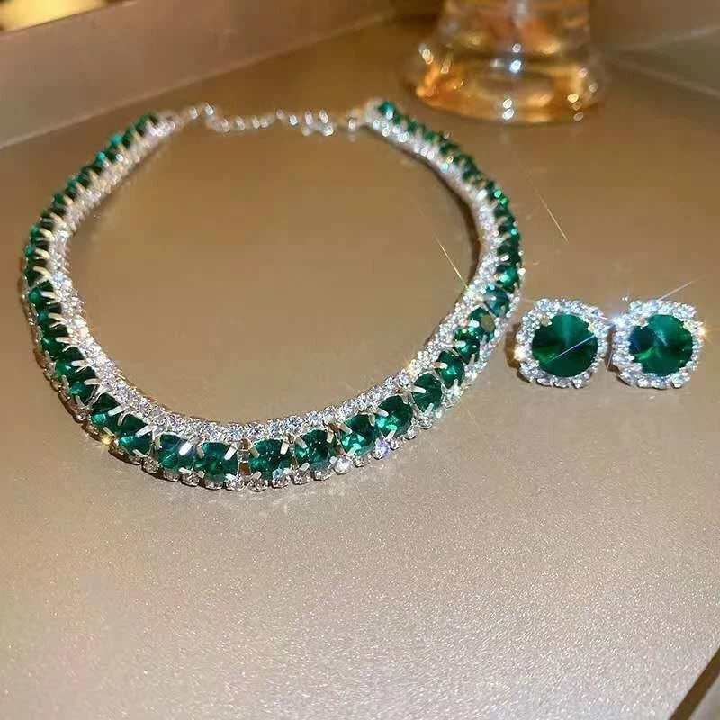 AAA Zirconia Necklace and Earring Set